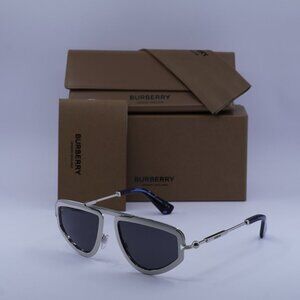 Burberry BE3150 100587 Geometric Sunglasses - Silver/Grey